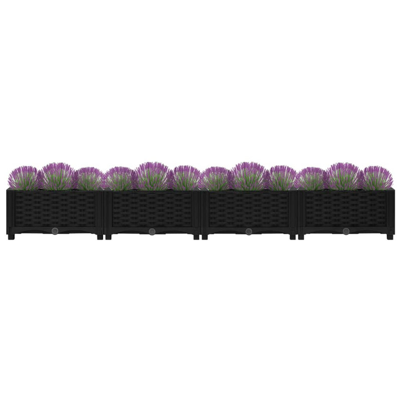 Dakota Fields Raised Bed Polypropylene, Black, 23cm H x 160cm W x 40cm D