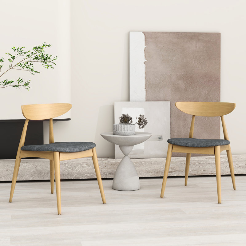 Chaises de salle à manger Retro, Gris, Naturel