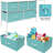  Sorbus Dresser with 5 Drawers with Steel Frame, Wood Tops, and Fabric Bins-1105359089