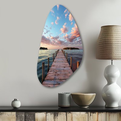 Casto - Coastal Pier Fall Shape Assymterical Metal Wall Art
