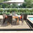 Anautica 10 - Person Teak Wicker Patio Dining Set with Rectangular Table