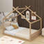 Lit de maison de style Montessori pour enfants, cadre de lit au sol avec tête et pied de lit-51721349-51721352