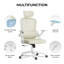 Chaise de bureau ergonomique à double dossier, avec support lombaire réglable et dossier inclinable — ensemble bureau et chaise pour bureau à domicile, chaise d'ordinateur à dossier haut, chaise de bureau en maille respirante-114488474