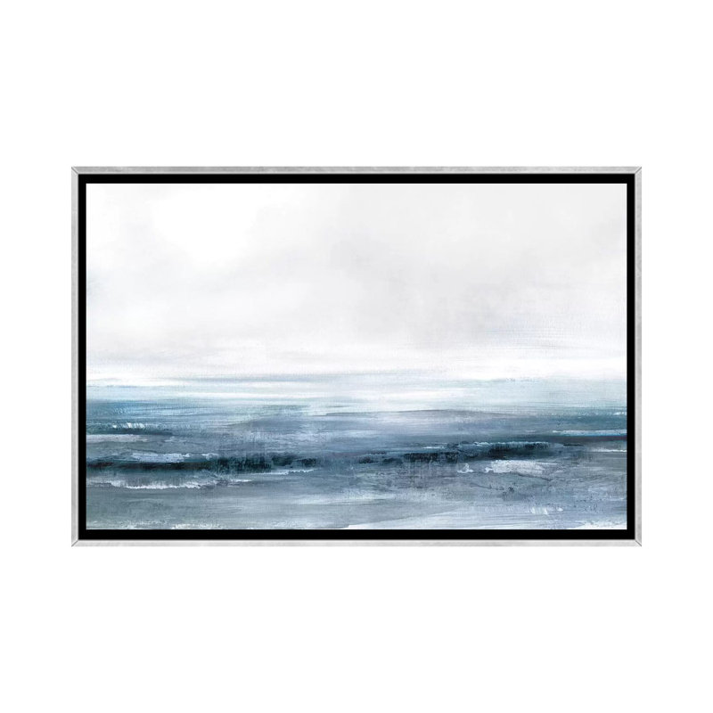 Impression, "Dreams" par Dan Hobday, Pas de tapis, H 26 po x l 40 po x 1,5 po, Toile avec cadre argenté