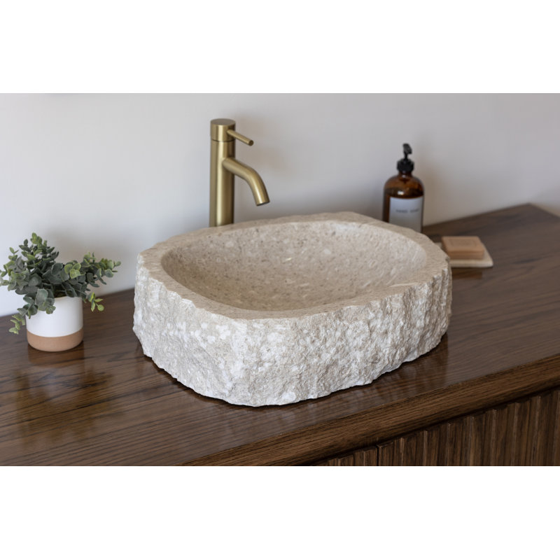 Lavabo vasque en pierre naturelle en marbre de Montana rustique