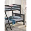 Lit superposé simple au-dessus d'un lit double avec échelle Modern Modern-118024001