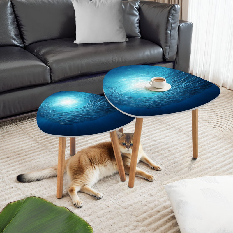 Ensemble de 2 tables gigognes Triangle