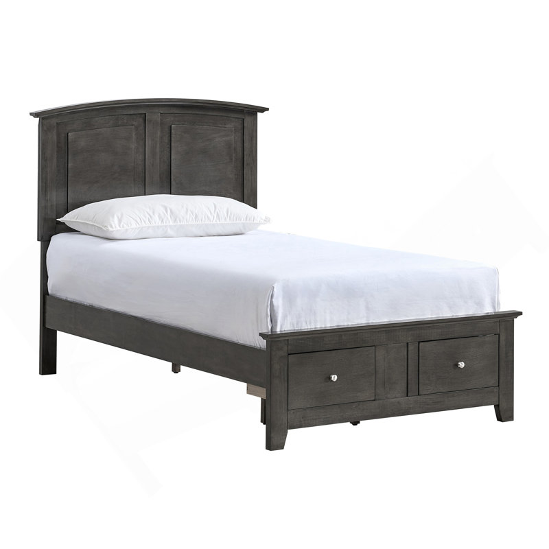 Lit simple (matelas non inclus), gris, Grey, Twin