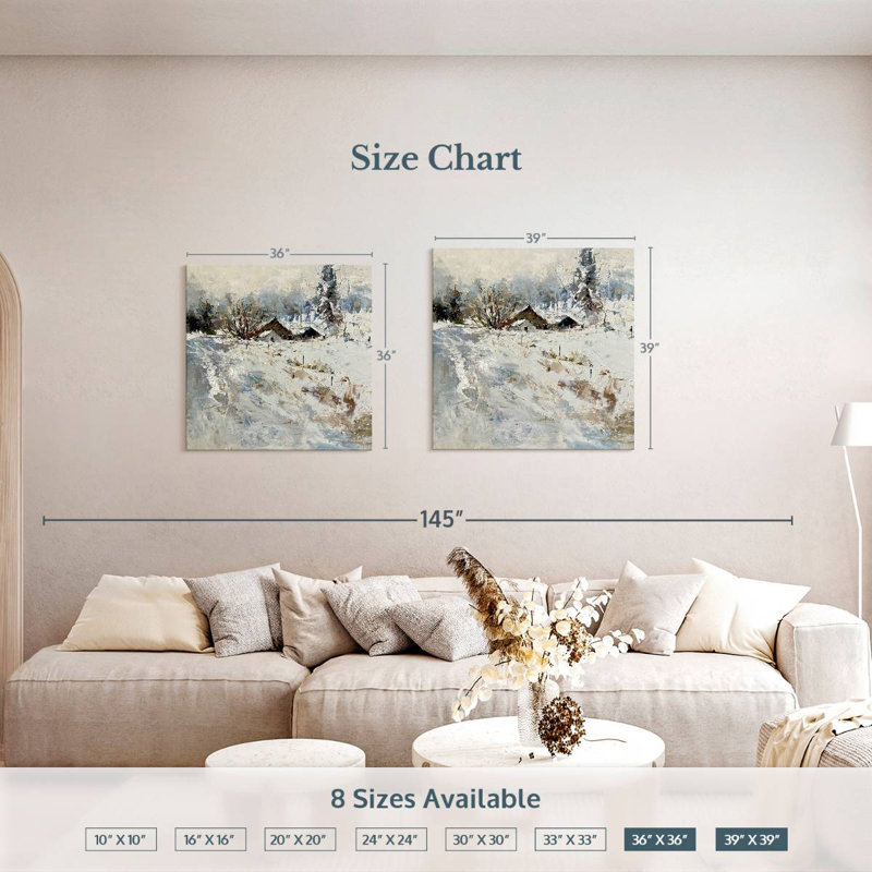 Alvord Mountain Snow Cabins, 39" H x 39" W