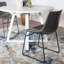 Ensemble de salle à manger 5 pièces avec table à tréteaux et 5 chaises élégantes-1151603002