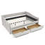 Lit de jour grand beige avec rangement, dossier et accoudoirs ondulés beige-16860200-16860199