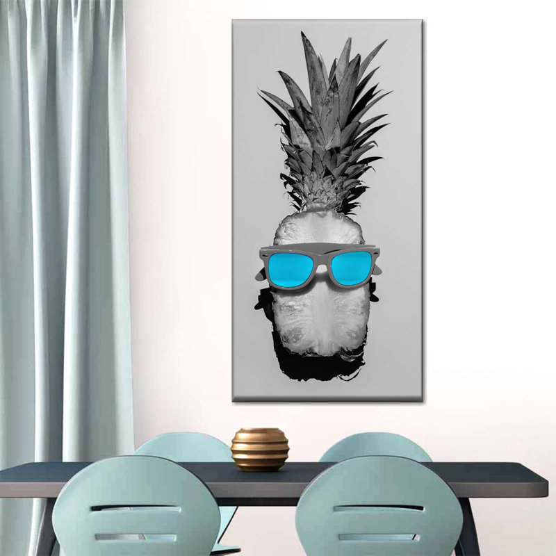 Pineapple Shades Canvas Print, 24" H x 12" W x 1.25" D