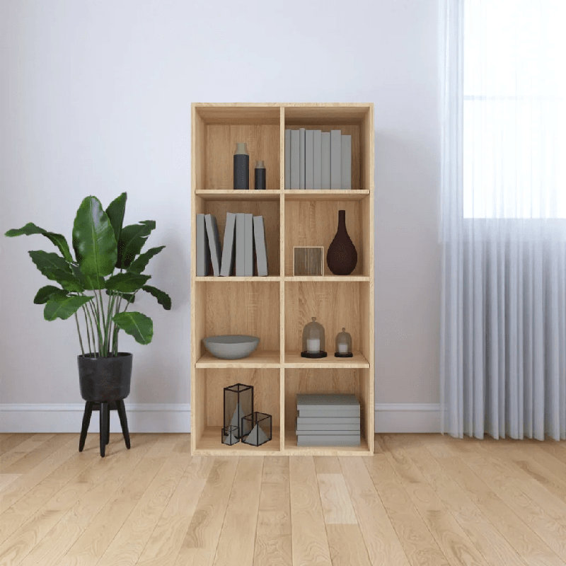 Abelia Bookcase, Sonoma Oak, (4 Shelves) 130cmH x 66cmW x 30cmD