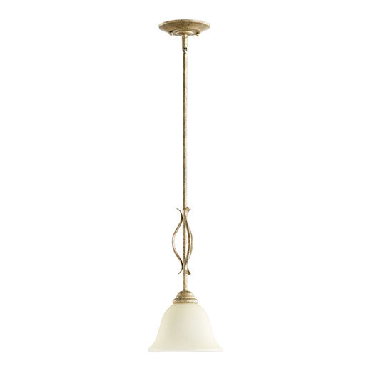 Bernardston 1 - Light Single Pendant, Mystic Silver, Alabaster