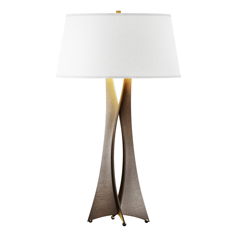 Moreau 33.4" Table Lamp, Flax, Bronze