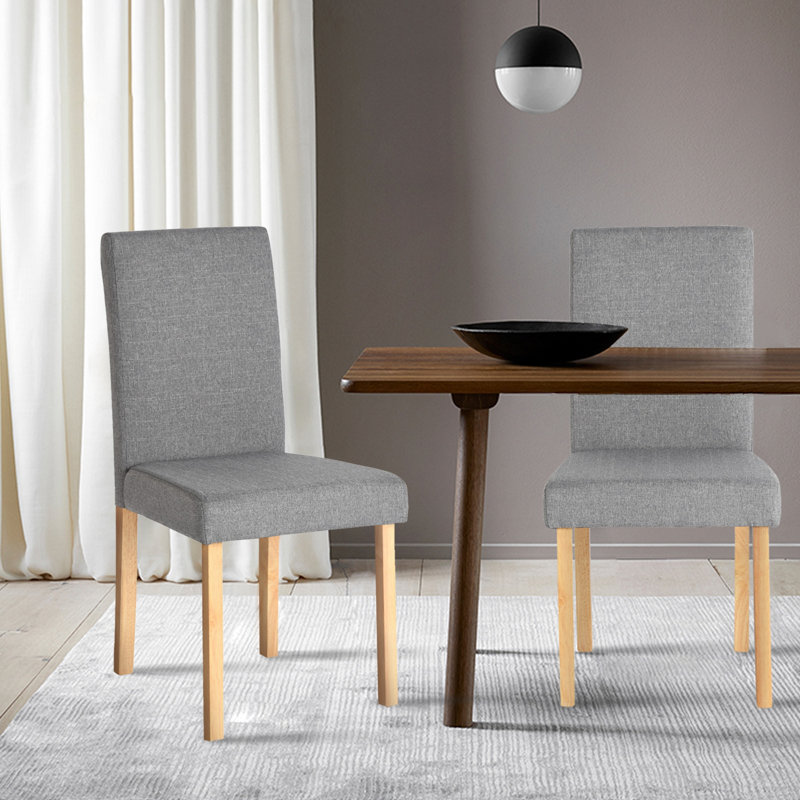 Bittrich 47cm H Fabric Upholstered Parsons Chair in Grey