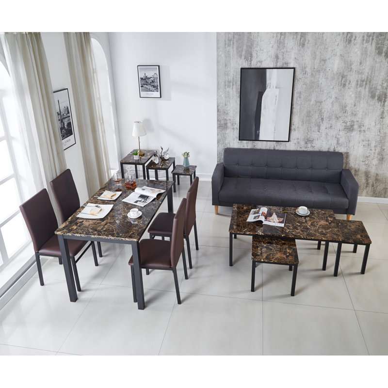 Calmer 4 - Person Dining Set, Brown