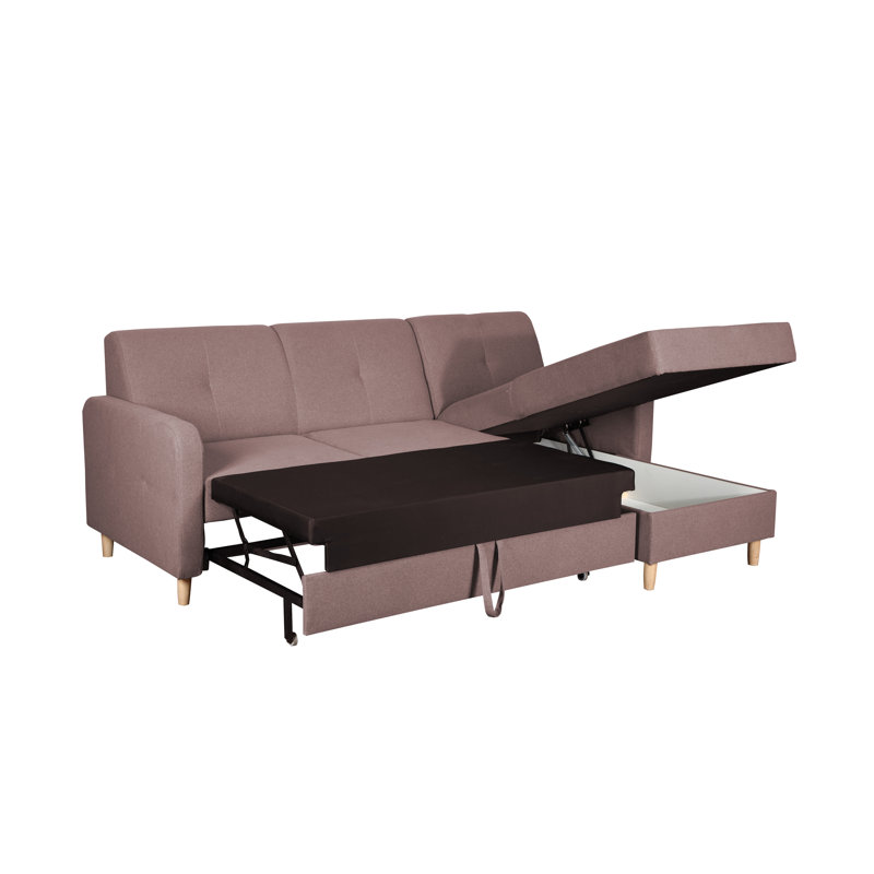 4 Seater Sofa Bed, Right Hand Facing, Cappuccino