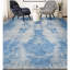 Tapis argent / bleu noué à la main de haute qualité-70063517