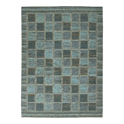 Scandinavian Hand Woven Wool Area Rug