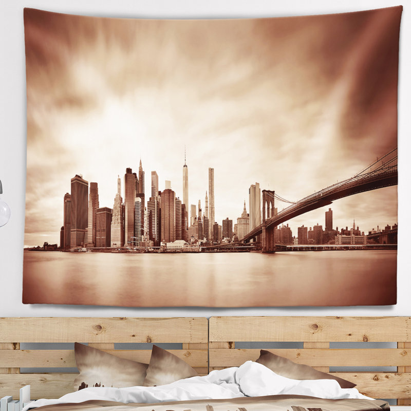 Tapisserie Cityscape Manhattan, H 68 po x l 80 po