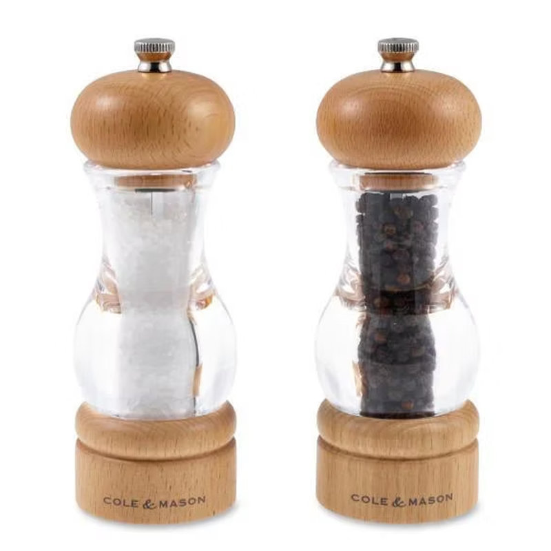 Acrylic & Beech Wood Pepper Mill