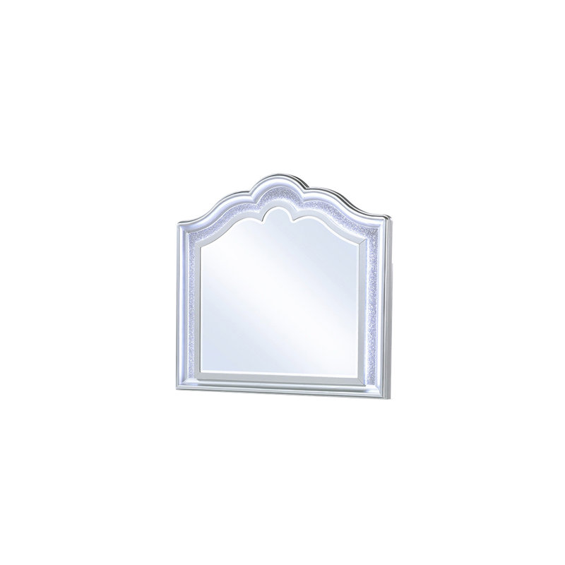 Miroir mystique de style contemporain fabriqué en bois en argent