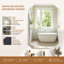 L 20 po x H 30 po HA Miroir de salle de bain avec cadre inclinable et accessible en fauteuil roulant Miroir de salle de bain mural en nickel brossé avec inclinaison fixe de 5 ° à 8 ° et verre trempé-130833410