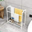 Porte-serviettes en métal à 3 niveaux, porte-serviettes autoportant pour la salle de bain, économise de l'espace avec rangement, présentoir pour la chambre à coucher, la salle de bain et la piscine