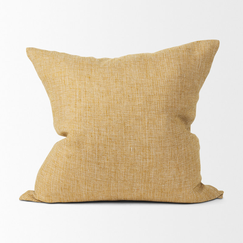  Housse de coussin en lin, Moutarde
