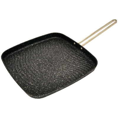 The Rock 10'' Non-Stick Aluminum Grill Pan / Griddle Set
