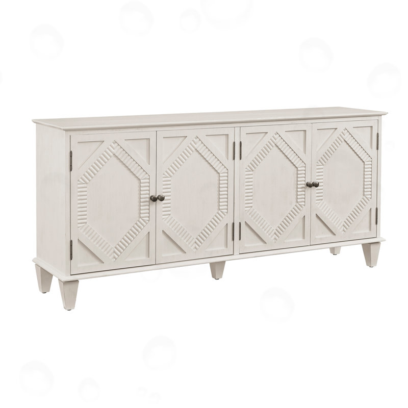 Buffet 4 portes avec rangement, Antique White