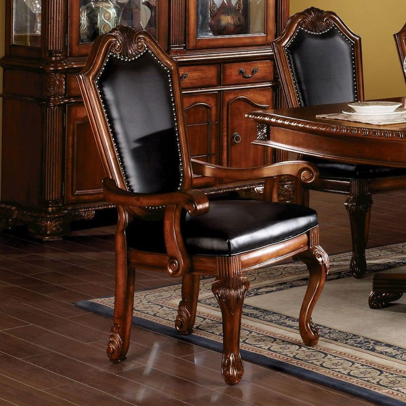 9-ps Formal Dining Table Set Kitchen Furniture Set Include 1 Extendable Dining Table, 6 Side Chairs And 2 Arm Chairs, Set For 8 Persons