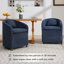 Fauteuil de salle à manger revêtu de chenille bleu avec rembourrage en mousse et rotation moderne sur 360 degrés-1429642176