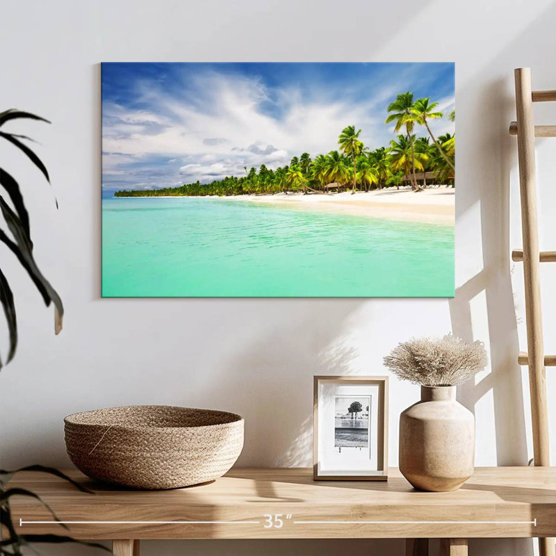 Plage de sable de Pointe Cana, H 16 po x l 24 po