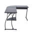Almodovar L-Shaped Metal Base Executive Desk