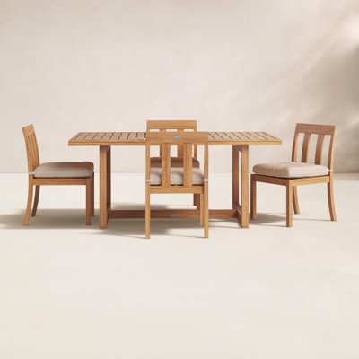 Melrose 71" Teak Patio Dining Set