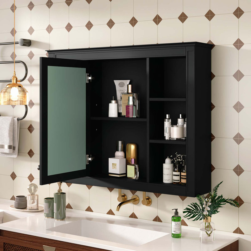 Versatile Wall-Mounted Bathroom Cabinet with Multiple Shelves and Stylish Design