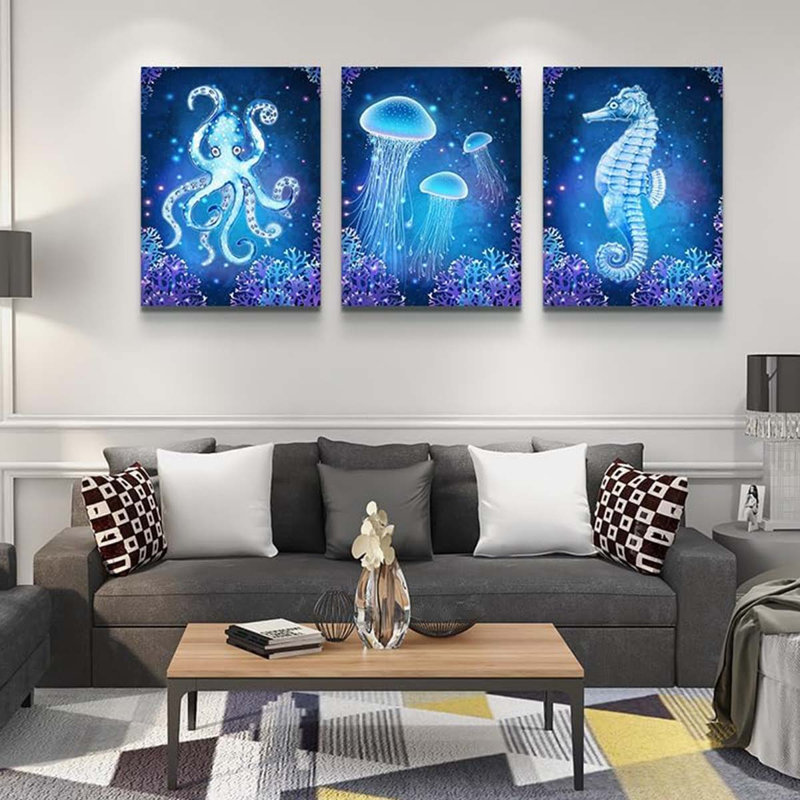 3 Piece Wrapped Canvas Wall Art