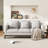 Roomfitters Comfy 3-Seat Sofa with Wooden Legs, Modern Upholstered Couch for Living Room and Study, Grey-1544917334