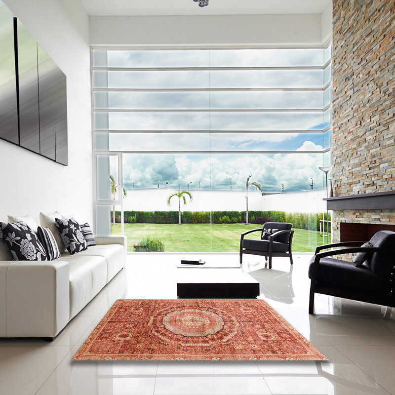 Abstract Indoor Rug, Square 6'