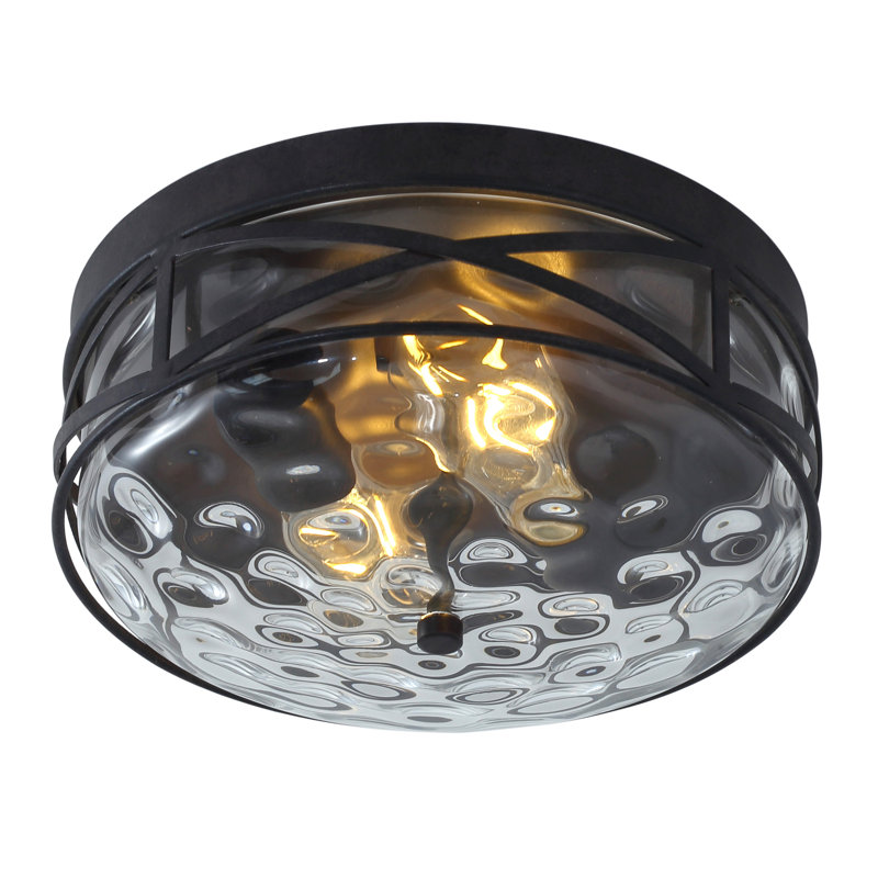 Willa Arlo Interiors Colbert Glass Flush Mount & Reviews | Wayfair