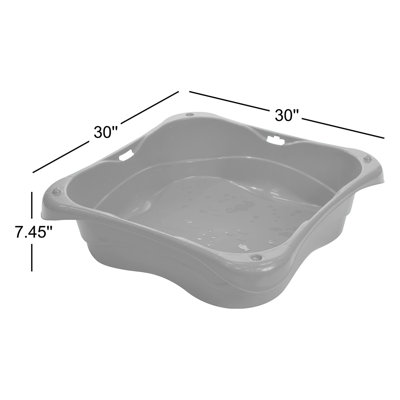 Starplay 30'' x 7.45'' Plastic Square Sandbox