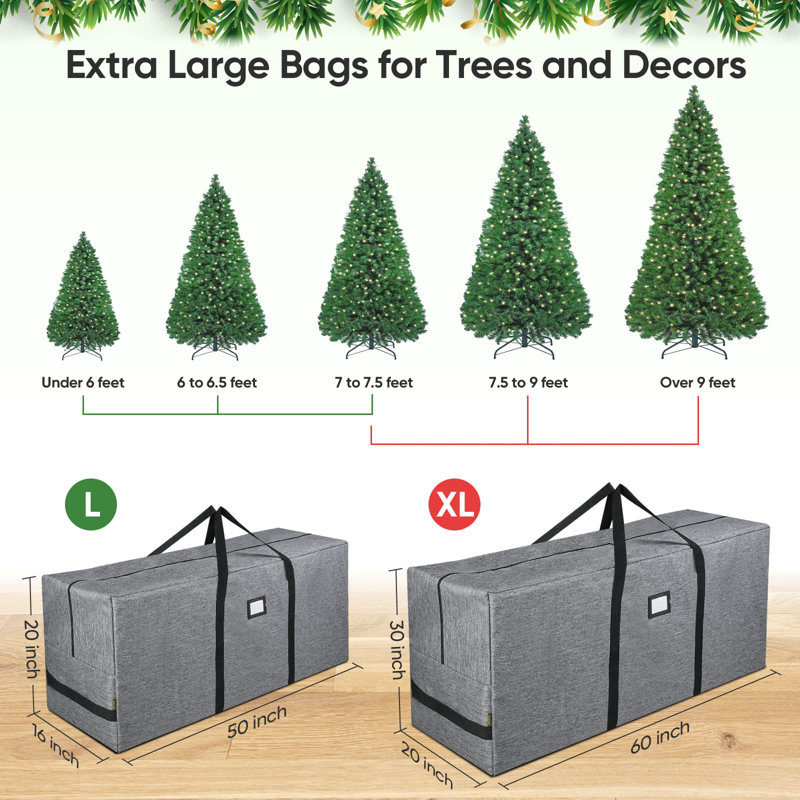 7.5 ft Extra Large Storage Bag with Reinforced Handles and Dual Zippers Wide Opening