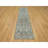 2'6"x10' Grey Hand Knotted Silk and Wool Willow and Cypress Tree Rug 41FF6CF0608D4BA9946BA2B7FB0BFD11