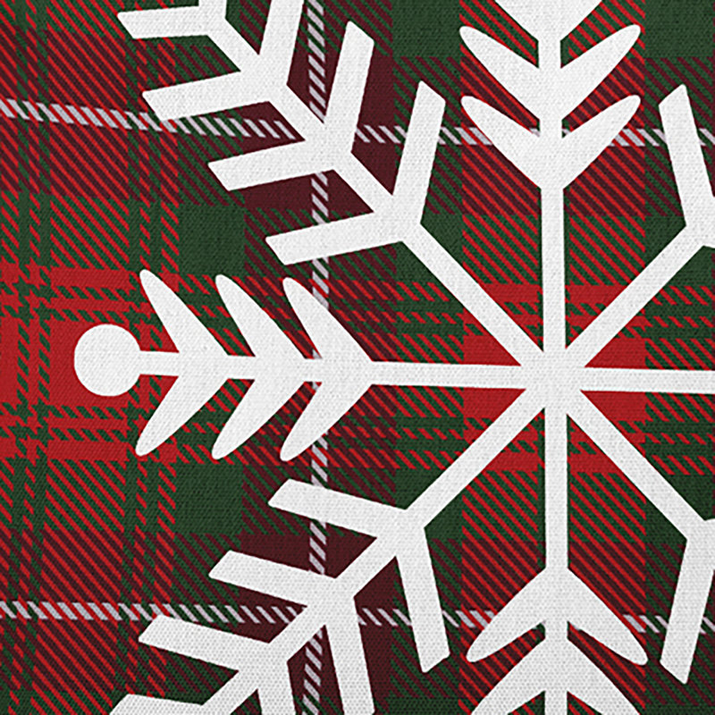 Coussin décoratif intérieur / extérieur Tartan, Carré H 18 po x l 18 po