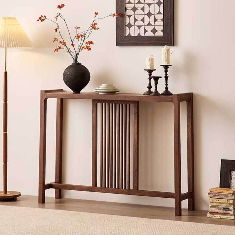 Console simple de style chinois moderne, H 35,4 po x l 39,4 po x P 11,8 po