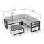Canapé modulaire d'extérieur en aluminium Dursley