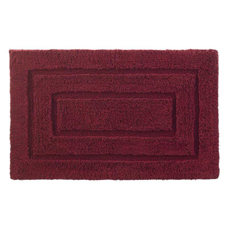 Apolonia Cotton Non-Slip Bath Rug, Charcoal, 24" H x 40" W