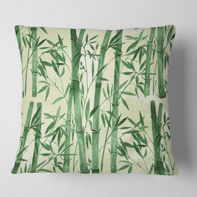 Housse et insert de coussin en bambou Branches dans la forêt I